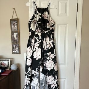 Xtraordinary black and blush fishtail hem NWT evening or Prom Dress Juniors 11